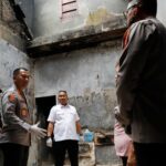 Puing-puing trumah milik PN Medan yang terbakar (Foto Ist/pnc)